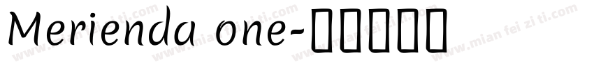 Merienda one字体转换